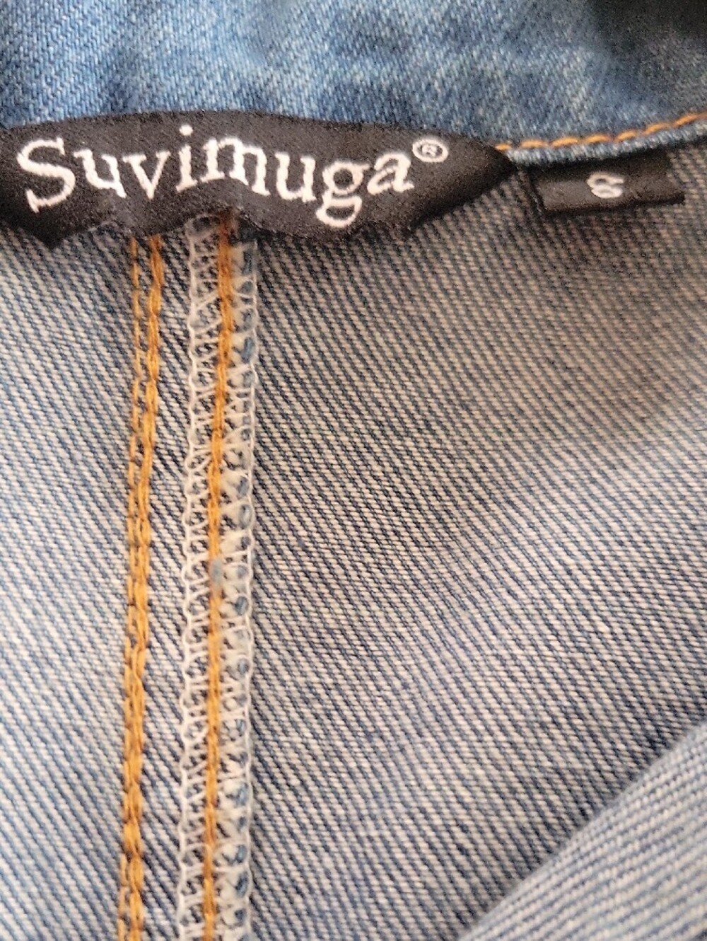 Suvimuga Blue Ruffle-Trim Denim Jacket - Picture 5 of 5